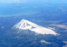 富士山上空から